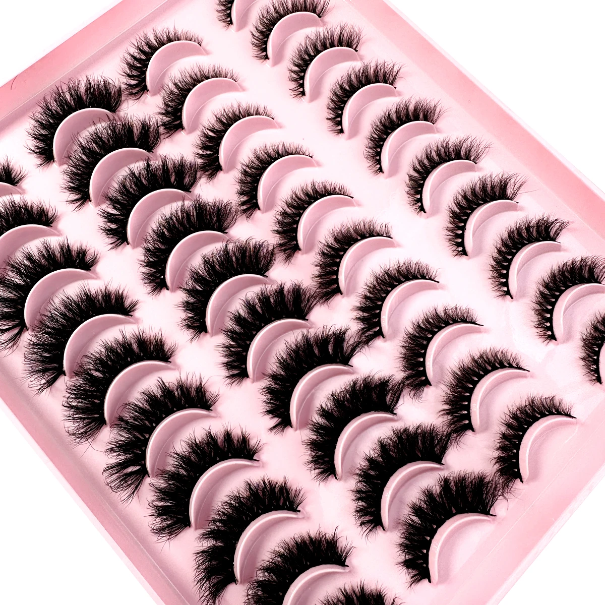 1/10/20Pairs Natural 3d Mink Lashes Soft False Eyelashes Cross Messy Dense Eye Lashes Extension Makeup Faux Cils Maquillaje