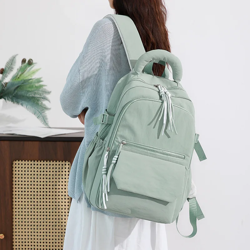 Lightweight Couple Laptop Backpack 13‑15 Inch Large Capacity Minimalist Student Commute Rucksack for Men Women