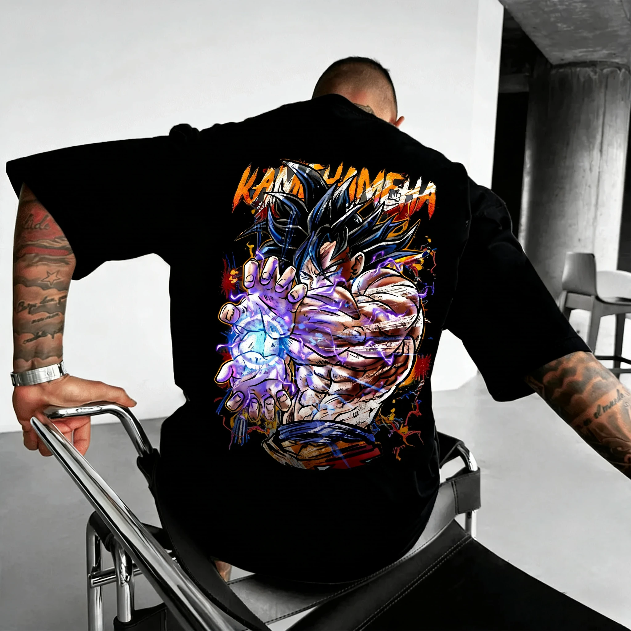 لعبة دراغون بول جوكو مطبوعة قصيرة الأكمام بانداي فضفاضة للرجال والنساء 2026 الصيف تنفس رياضي موضة القطن تي شيرت #1