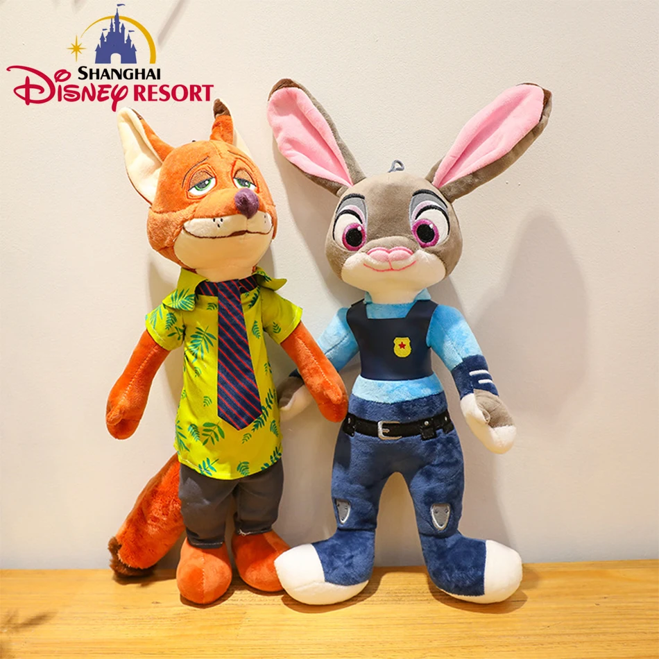 Disney Cartoon Anime Movie Zootopia Plush Toy Fox Nick Wilde Rabbit Judy Hopps Doll Soft Stuffed Animals Toys Kids Xmas Gifts