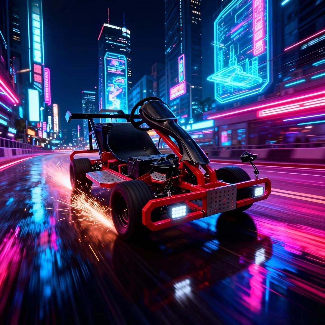 

Electric 350W Off-Road Kart with 2000W 4x4 Drive Hand Brake Rear Wing for Outdoor Drift Karts