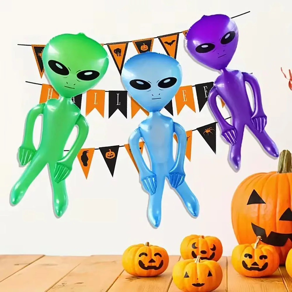 Cross-border inflatable alien doll, Halloween bar decoration toy, cartoon air model inflatable alien