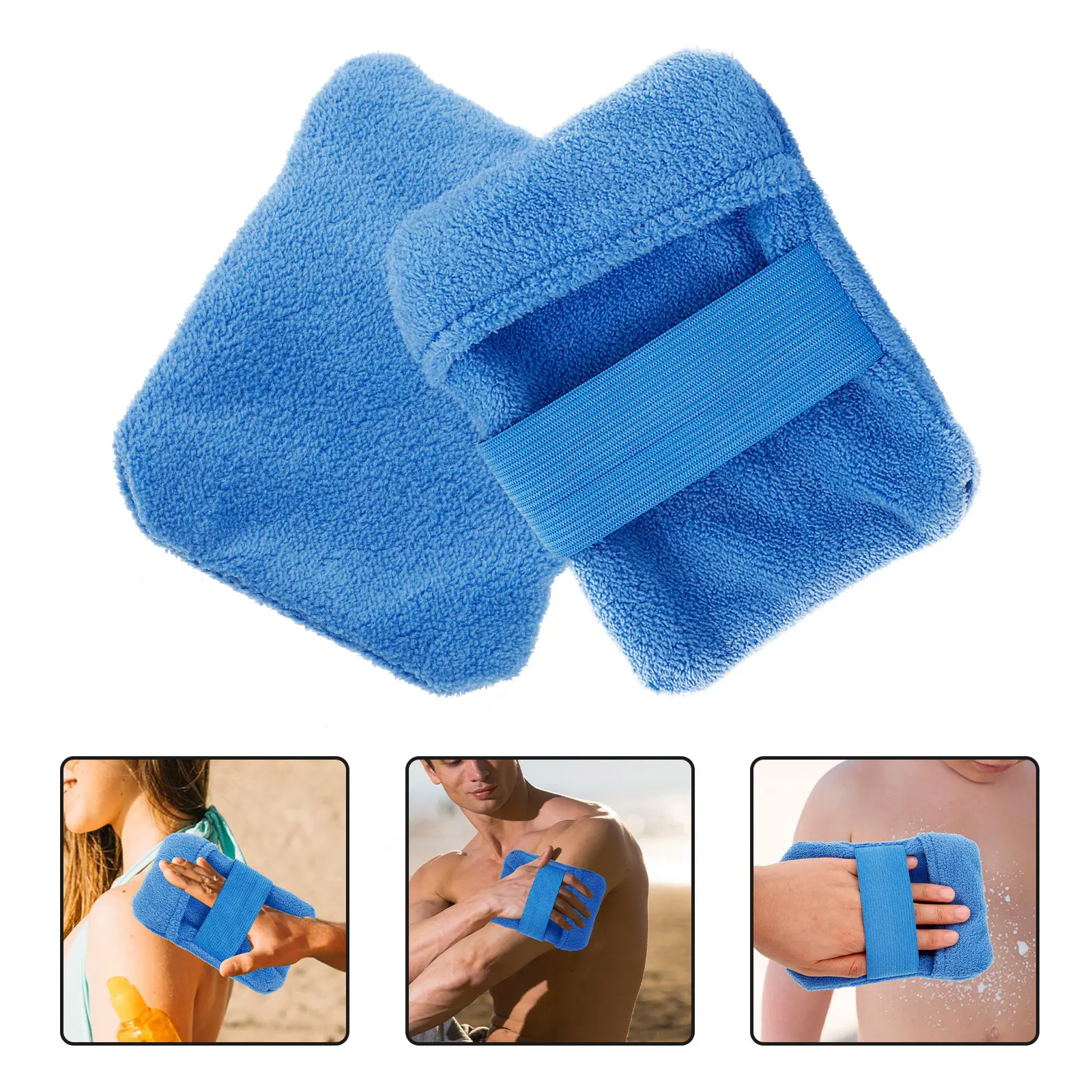 Beach Sand Remover Bag 2 Pack Portable Sand Cleaning Brush for Camping Travel Outdoor Holiday Use