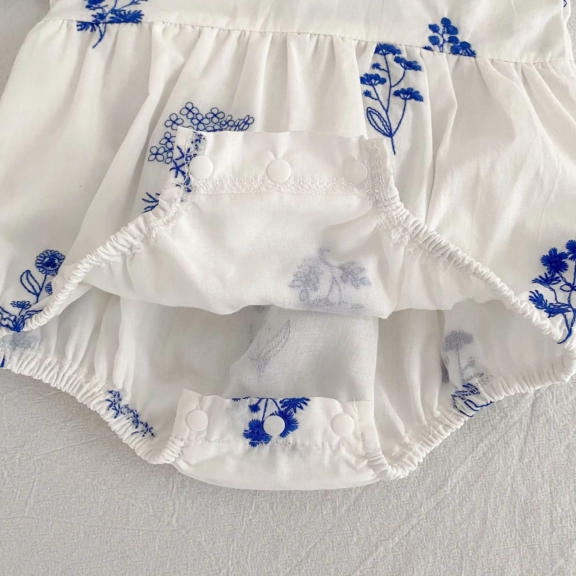 Sommer Neu 0-24M Bodysuit Puffärmel Baby Mädchen Kleidung Mädchen Retro Peter-Pan-Kragen Jumpsuit Kinder-Stil Strampler – Detail 20
