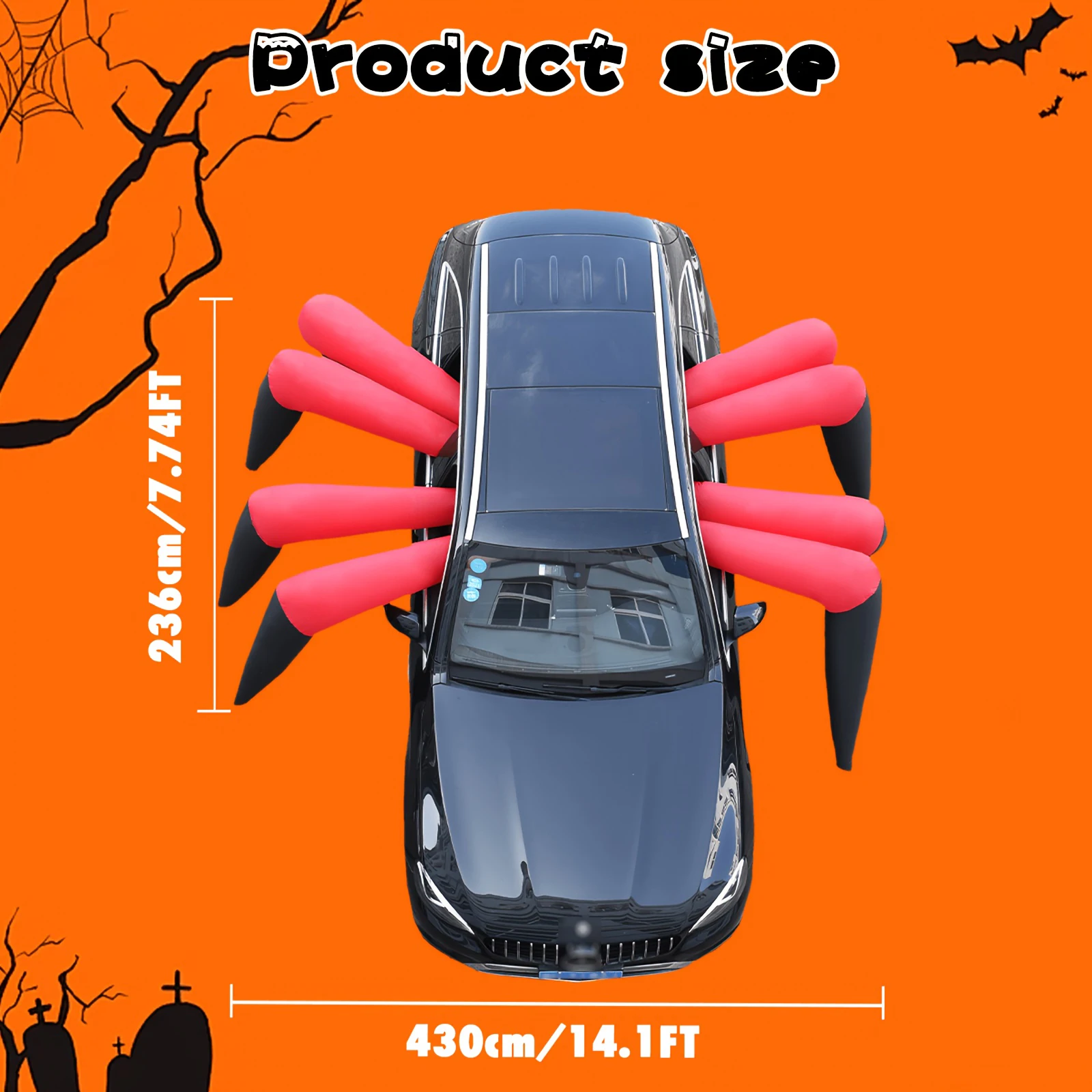 14FT Halloween Inflatable Spid - đánh giá và giá Outdoor Power Plug