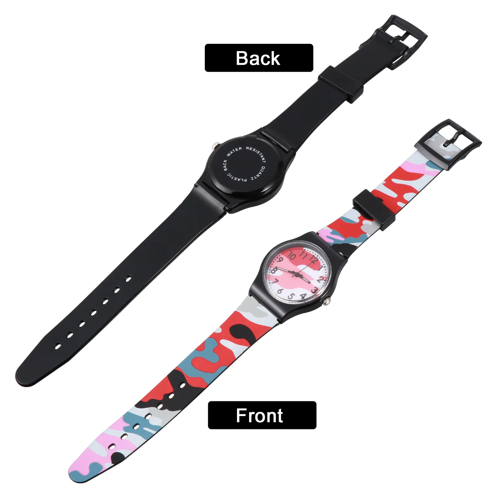 1pc Pvc Cartoon Wrist Watch For Kids Comfortable Band Large Number Design Lightweight Fashion Kids' Giftchildren Watch Students