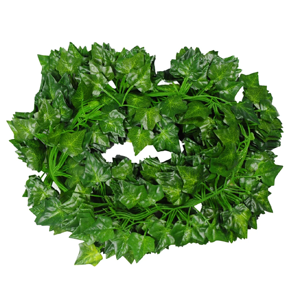 

12pcs Vine Silk Realistic Wedding Home Garden Office Pumpkin Leaf Hanging Decor Hanging Foliage Garland Plants