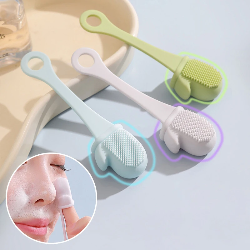 1 pçs silicone nariz escova de limpeza facial massagem facial ferramentas beleza esfoliante nasal maquiagem portátil casa cuidados com a pele mais limpo