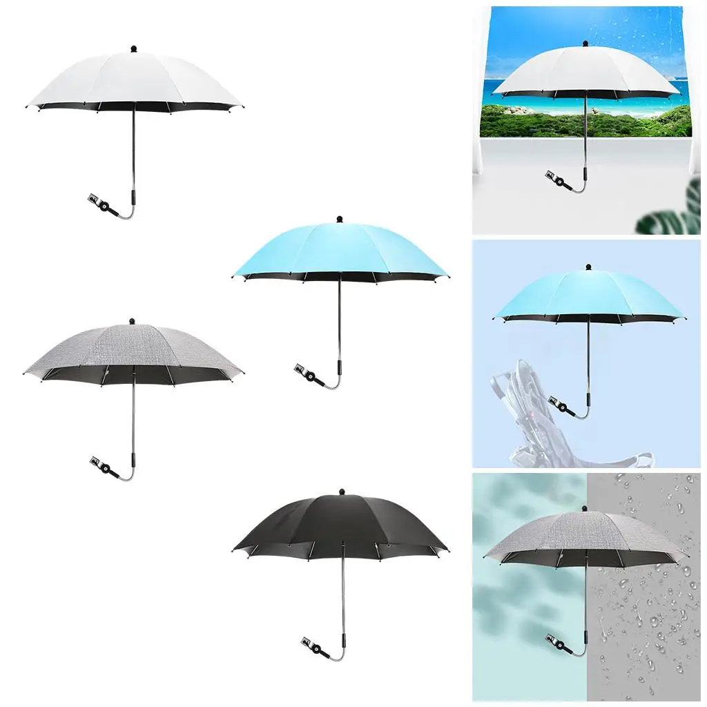 

Baby Pram Umbrella Pushchair Parasol Umbrella Universal 50+ Baby and Infant Umbrella for Pram, Stroller Pushchair Parasol