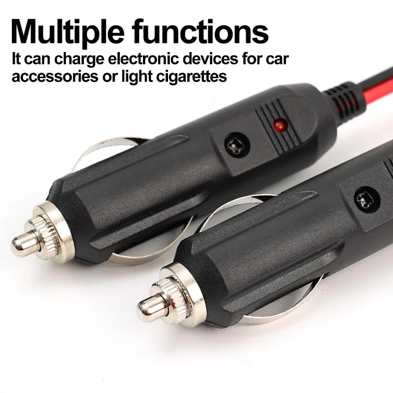 12V 24V Waterproof Power Outlet Connector Cigarette Lighter Plug Adapter 16AWG Marine Boat Vehicle for Automotive Truck RV
