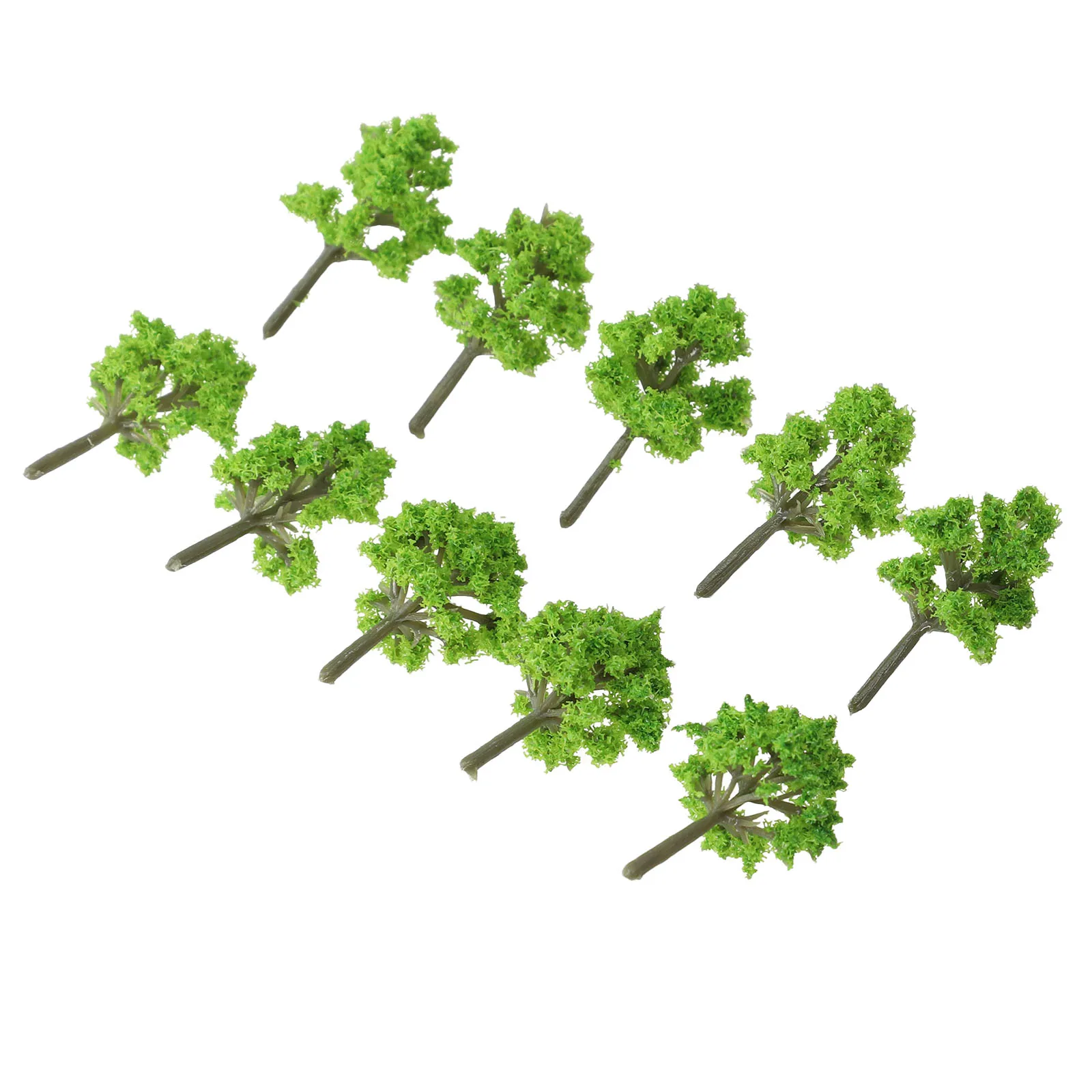 Scène modèle arbres décoration Diorama vert paysage disposition Mini bricolage en plastique chemin de fer résine 10 pièces échelle