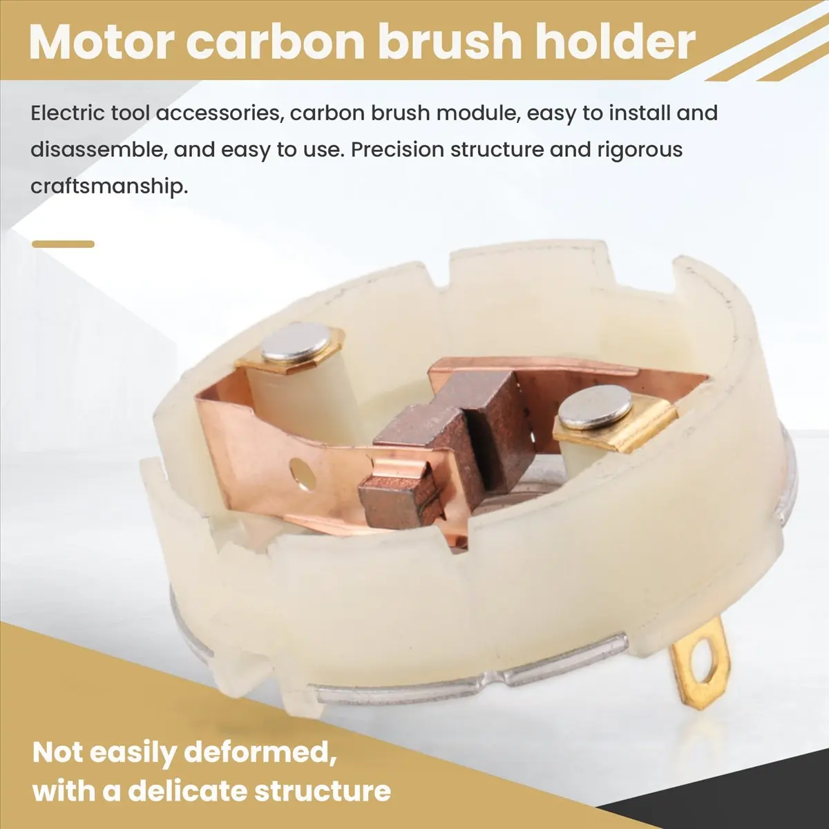 

AB08 2Pcs Rs550 Motor Motor with Copper Brush Charging Drill Electric Screwdriver Brush Holder