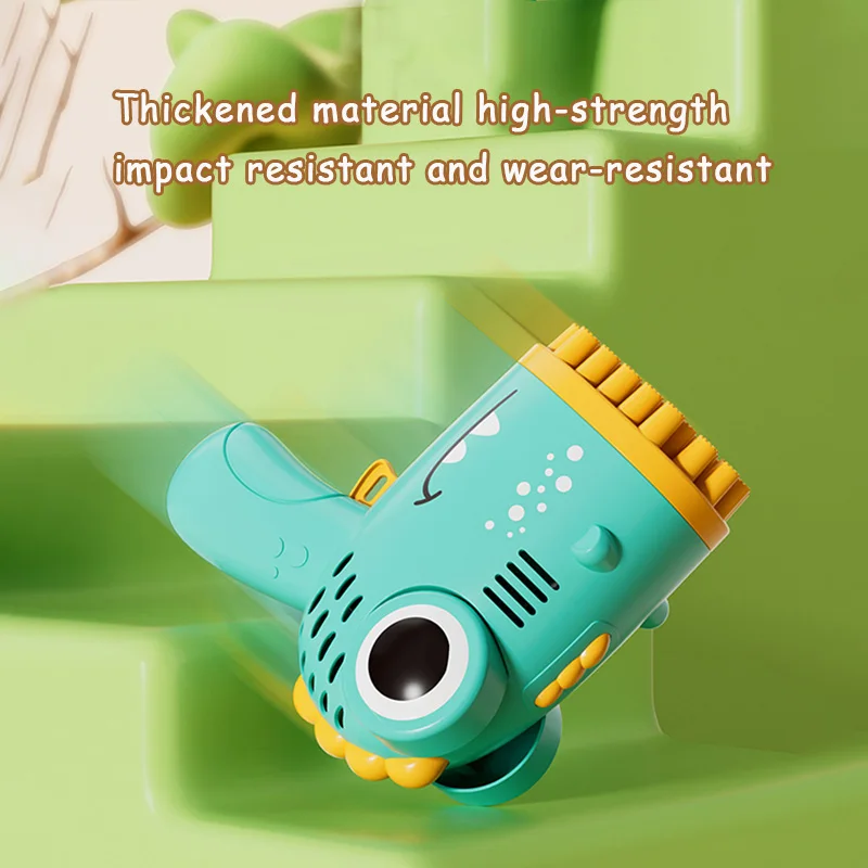 40 hole dinosaur children\'s bubble handheld bubble machine parent outdoor game bubble gun without battery and bubble water
