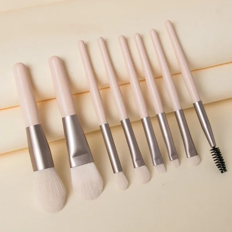 8pcs Make Up Brushes Set Cosmetic Powder Eye Shadow Foundation Blush Blending Concealer Professional Beauty Make Up Tool