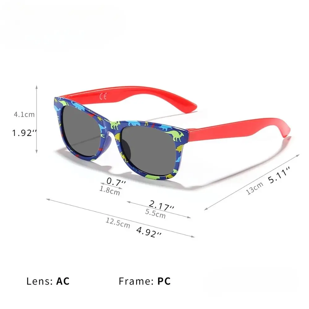 新しいスクエアフレーム恐竜子供用サングラス紫外線防止日焼け止め子供サングラスシェードアイウェアパーティー用