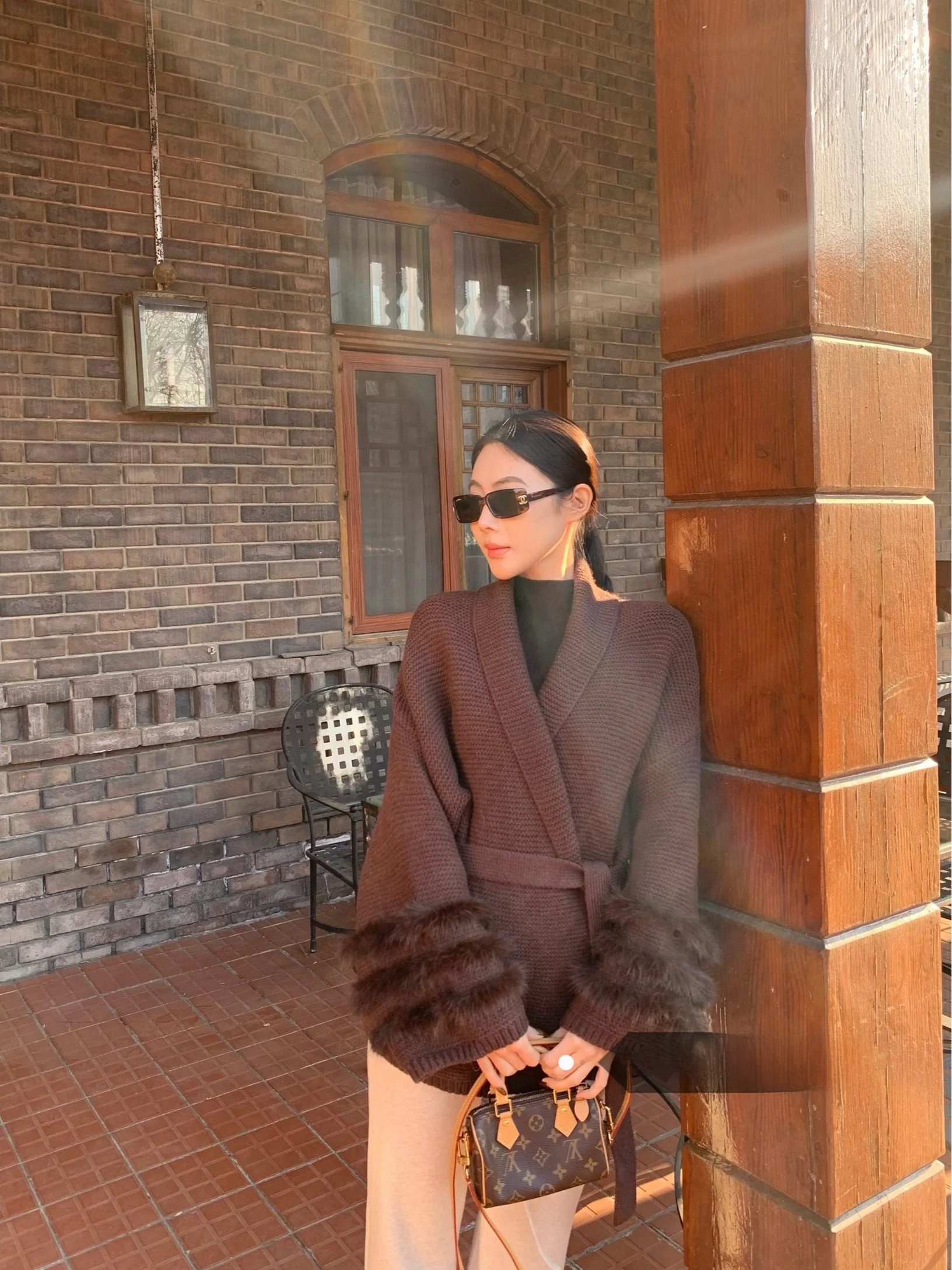 

Винтажный свободный вязаный кардиган с V-образным вырезом для женщин, мягкий, удобный, дышащий топ