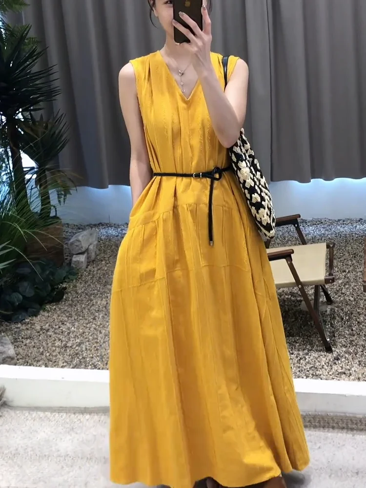 

Новинка: Модный летний корейский свободный жилет-топ с V-образным вырезом и эффектом похудения, большие размеры