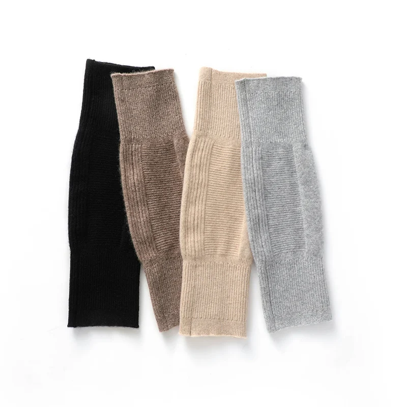 35 سنتيمتر الموسعة 100% الكشمير منصات الركبة الخريف الشتاء سميكة المرأة حماة الركبة الرجال القديمة الباردة الساق المشتركة تدفئة