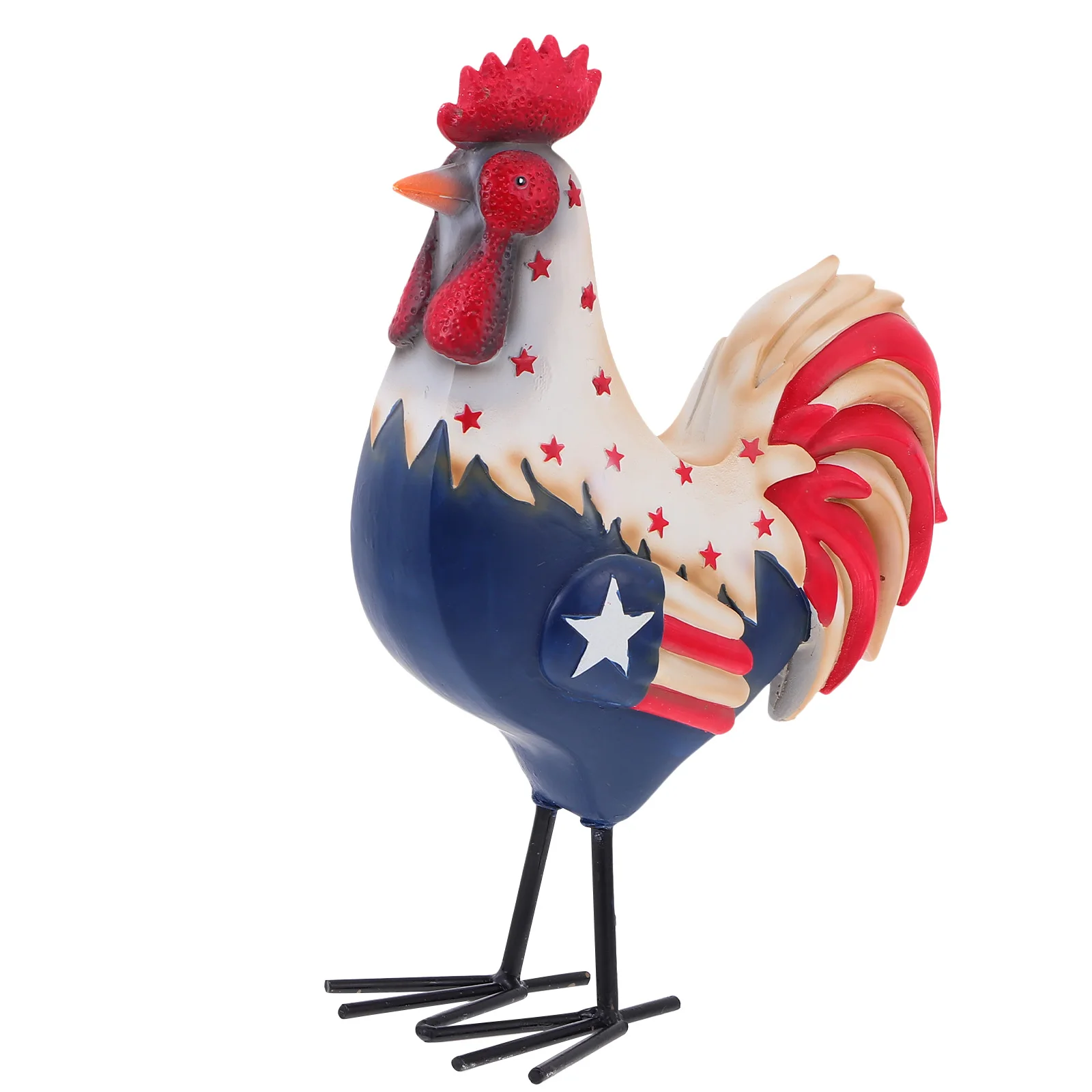 

Resin Rooster nament Lifelike Chicken Sculpture Realistic Shape Garden Decor Creative Adornment Affordable