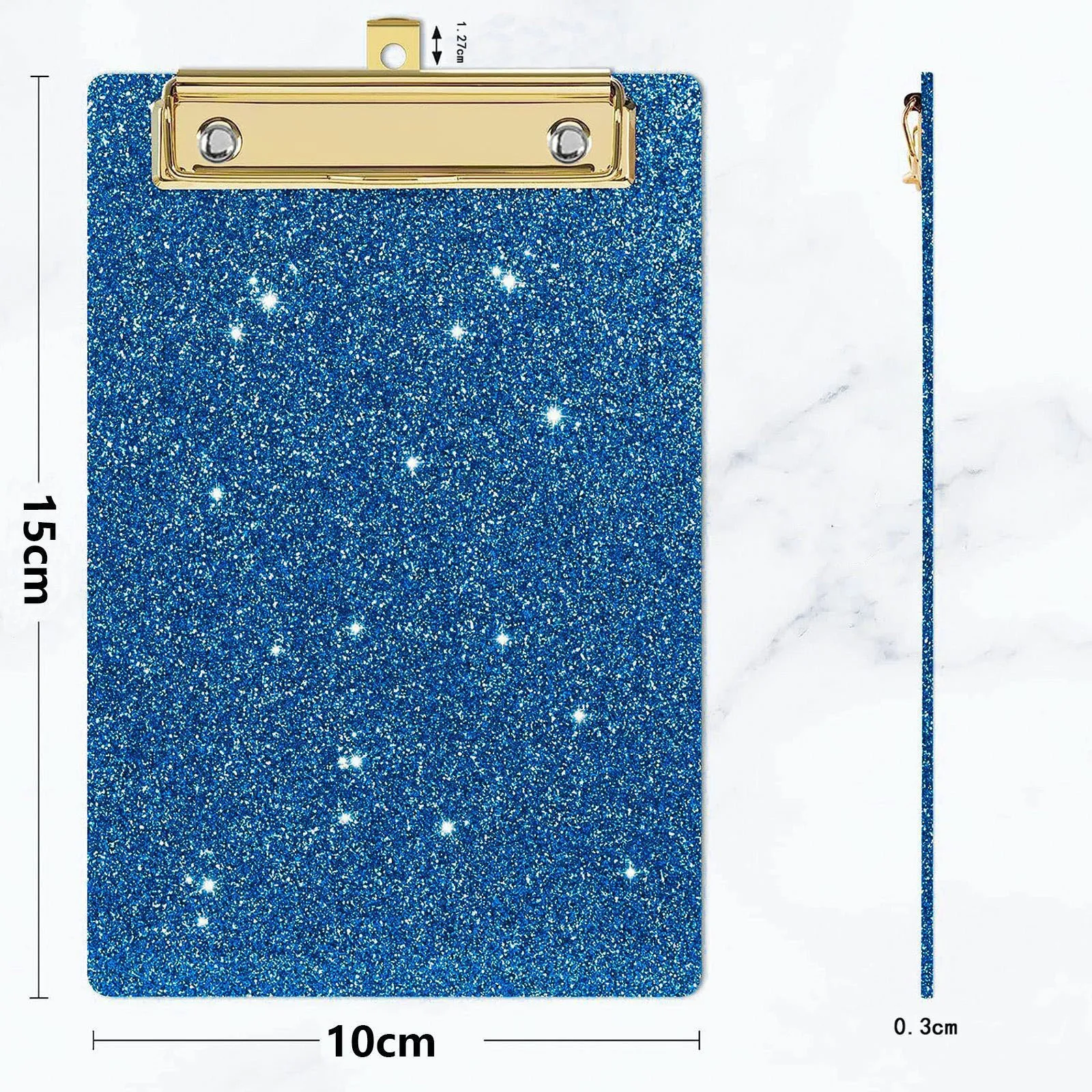 Shiny Powder Clipboard 10*15cm Small Rectangular Acrylic Clipboard Student Drawing Writing Tools Menu Board