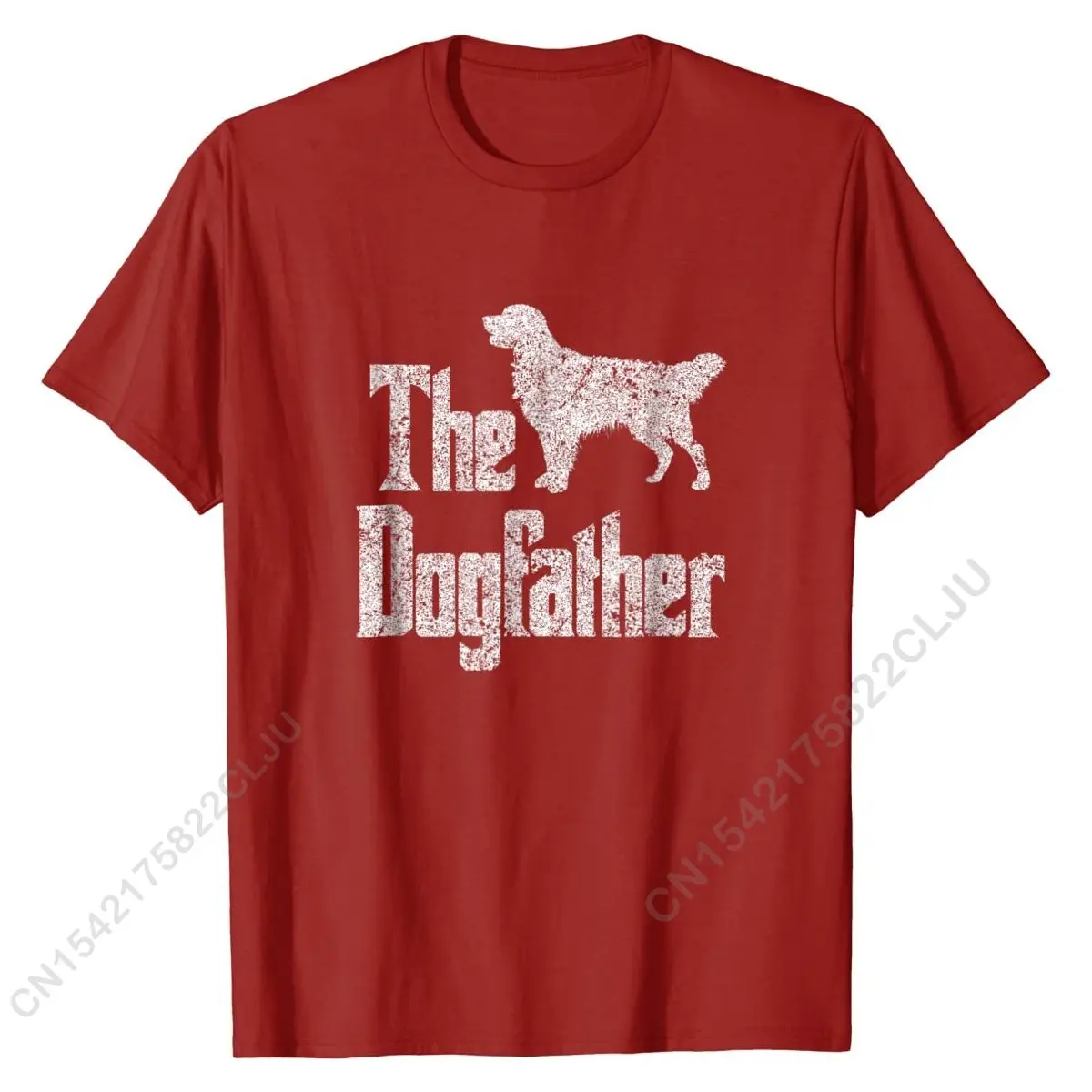 The Dogfather t-shirt, Golden Retriever silhouette, Dog Gift Cotton Tops Tees For Men Printed T Shirts Personalized Discount