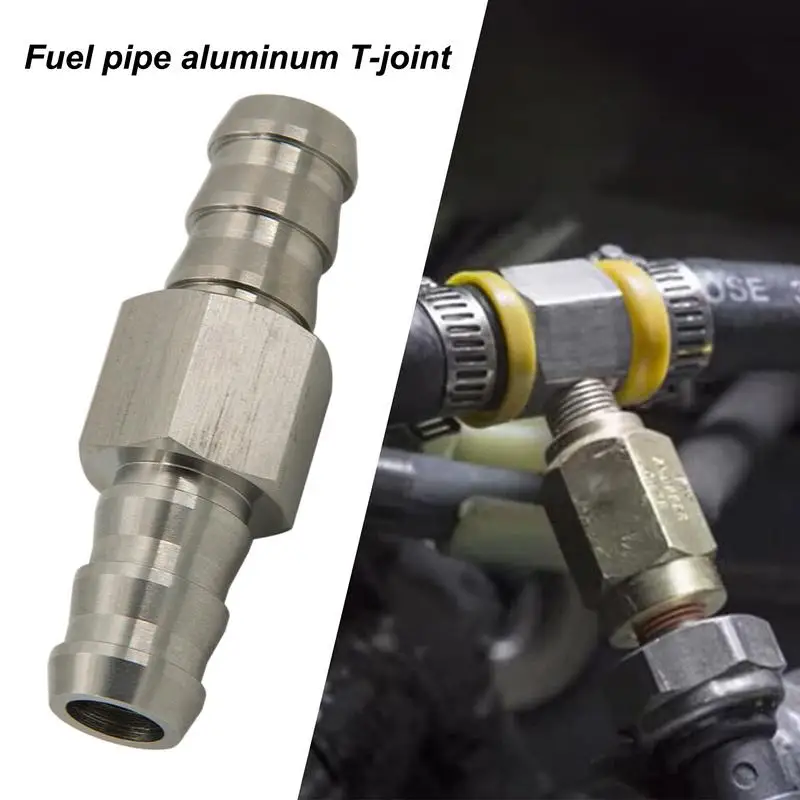 

Алюминиевый Т-образный адаптер, 2 шт., автомобильные T-образные адаптеры с зажимами, прочная алюминиевая конструкция в форме пагоды для масла 1/2 или 3/8