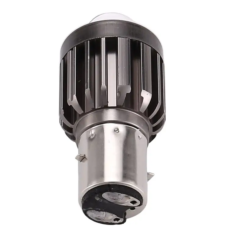 Compact BA20D Motorcycle Mini LED Projector Bulbs Dual Colors Scooter E-Bikes