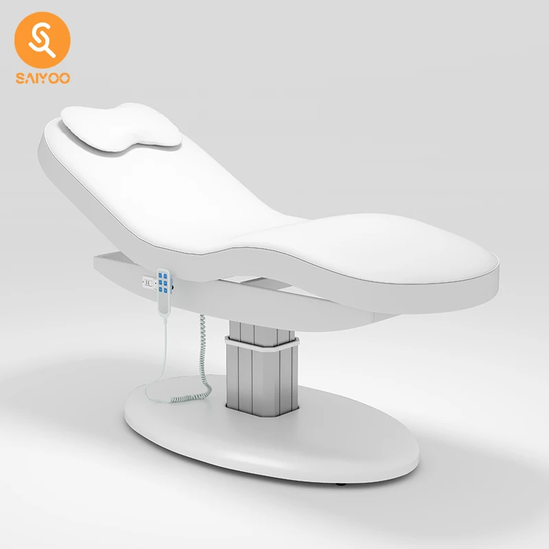 

Modern Simple White Electric Massage Bed with Ergonomic Design Without Armrest