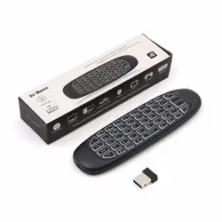 C120 RGB 7 Backlight Fly Air Mouse Wireless Backlit Keyboard 2.4G Remote Control