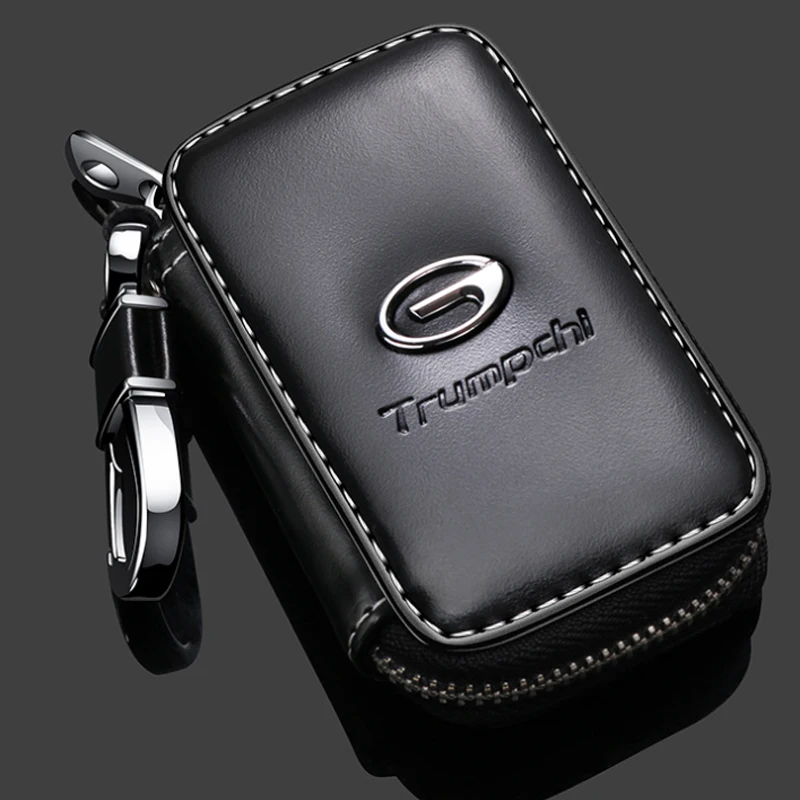 

Genuine Leather Key Wallet Car Key Bag Multi-Function Key Case For Trumpchi Logo GA3 GA6 GA8 GS8 GS3 GS5 GM8 Interior Accessorie