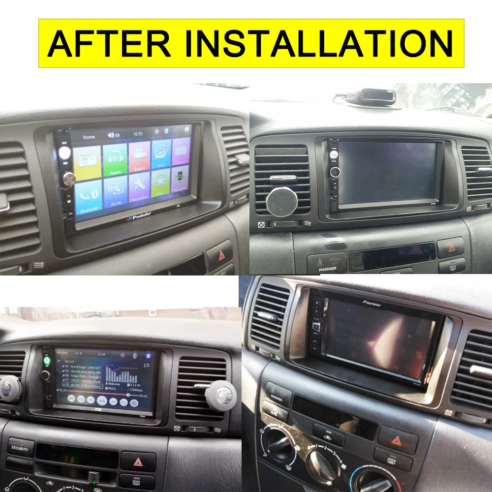 Radio Fascia for Toyota Corolla 2001-2006 GPS CD Stereo Panel Dash Mount Installation Trim Kit Frame Facia DVD Player FacePlate