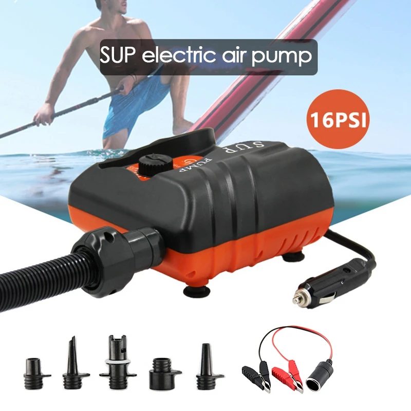 

12V Paddle Board Air Pump SUP-Inflatable Pump 16PSI Air Inflator For Outdoor Boats, Tent, Surfboard