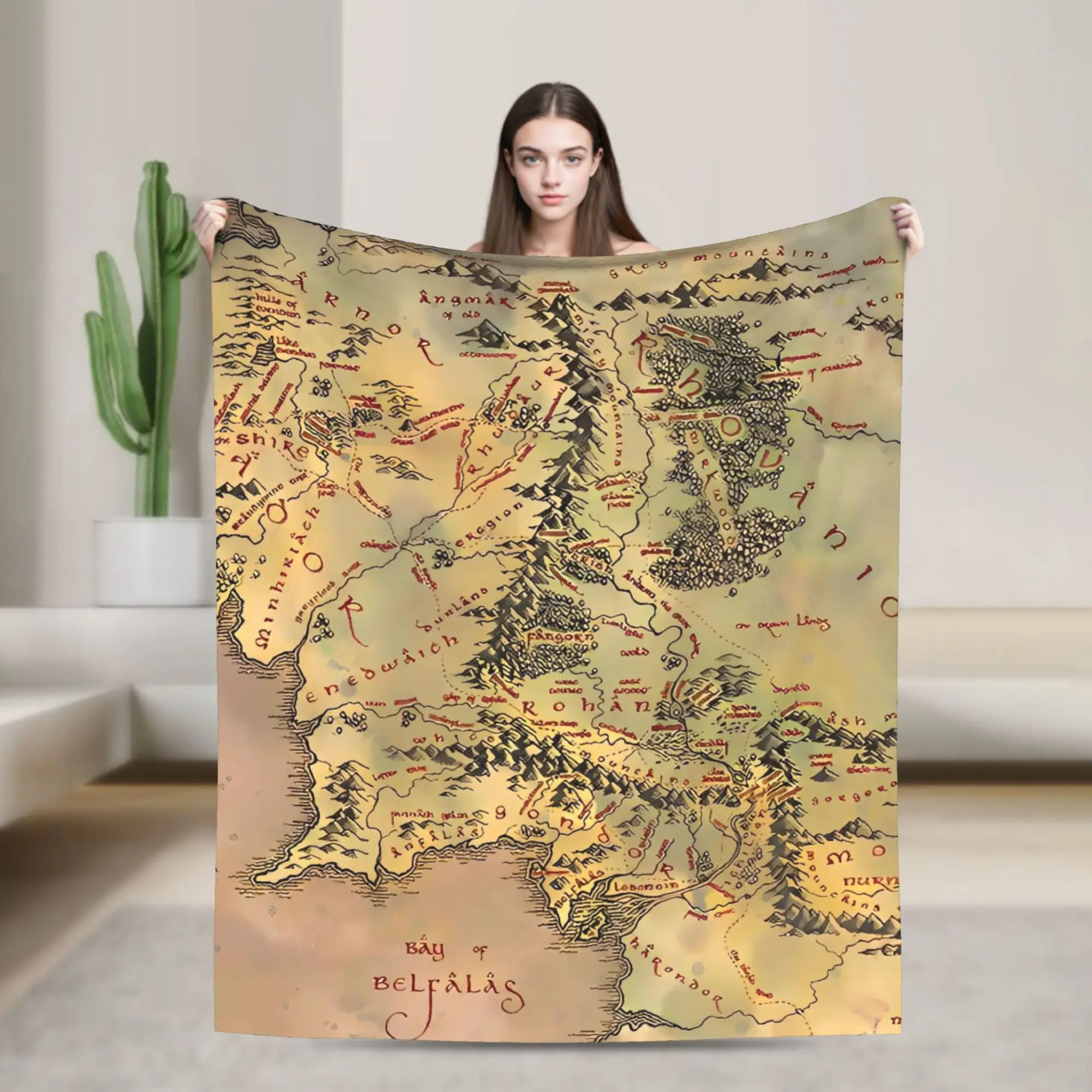 Soft Blanket Travel L-Lords Of The R-Rings  Throw Blanket  Flannel Bedspread For Living Room Novelty Sofa Bed Cover