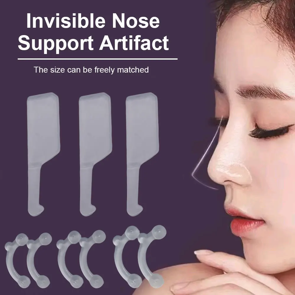 9Pcs/Set Beauty Nose Clip Corrector Massage Tool Nose Up Lifting Shaping Clip Clipper Shaper Bridge Straightening No Pain 3 Size