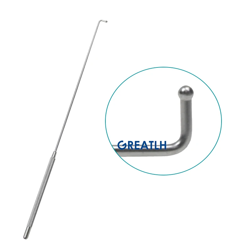 Stainless Steel Nerve Root Probe Fine Head Cervical Lumbar Nerve Root Exfoliatorn Dual Channel Orthopedic Surgical Instrument