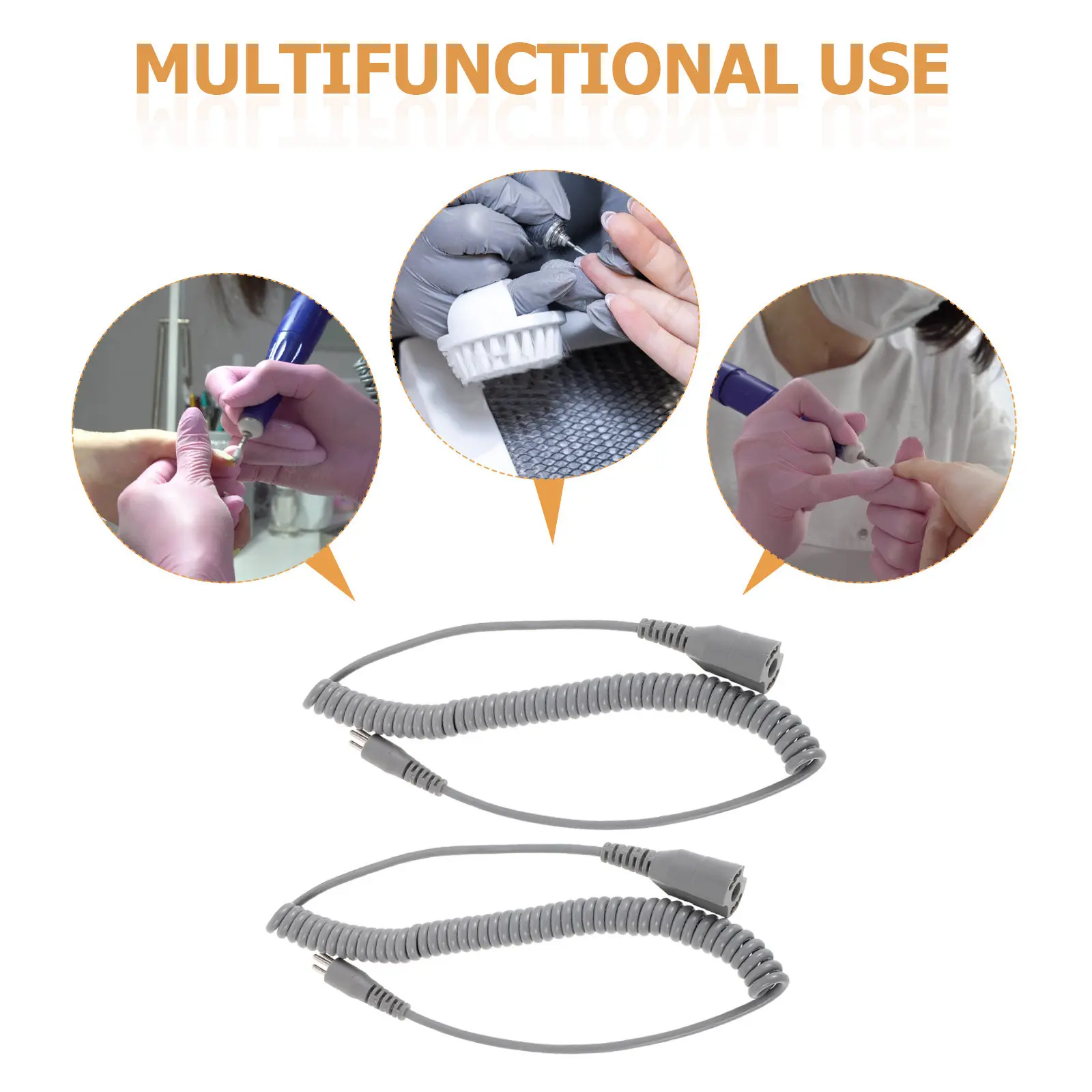 Cavo di ricambio per motore trapano per unghie, 2 pezzi, cavo di alimentazione stabile per impugnatura trapano elettrico per unghie, compatibile con la manicure professionale