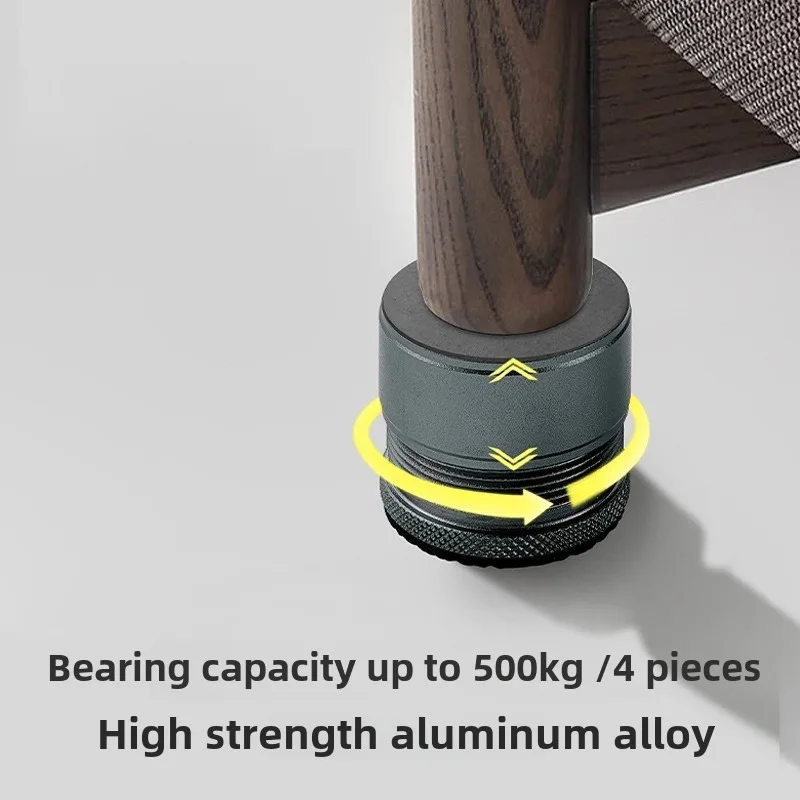 Almohadilla potenciadora de patas de muebles de Metal, elevador de cama, altura ajustable, pies de sofá, Protector de suelo, máquina de lavado, pierna alta, 2/4 Uds.