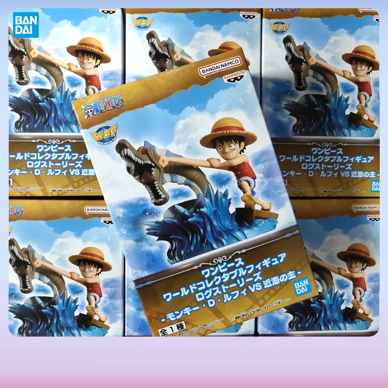 В наличии BANPRESTO Аниме One Piece World Log Stories Monkey D Luffy VS Local Sea Monster Фигурки Bandai Фигурка Игрушки