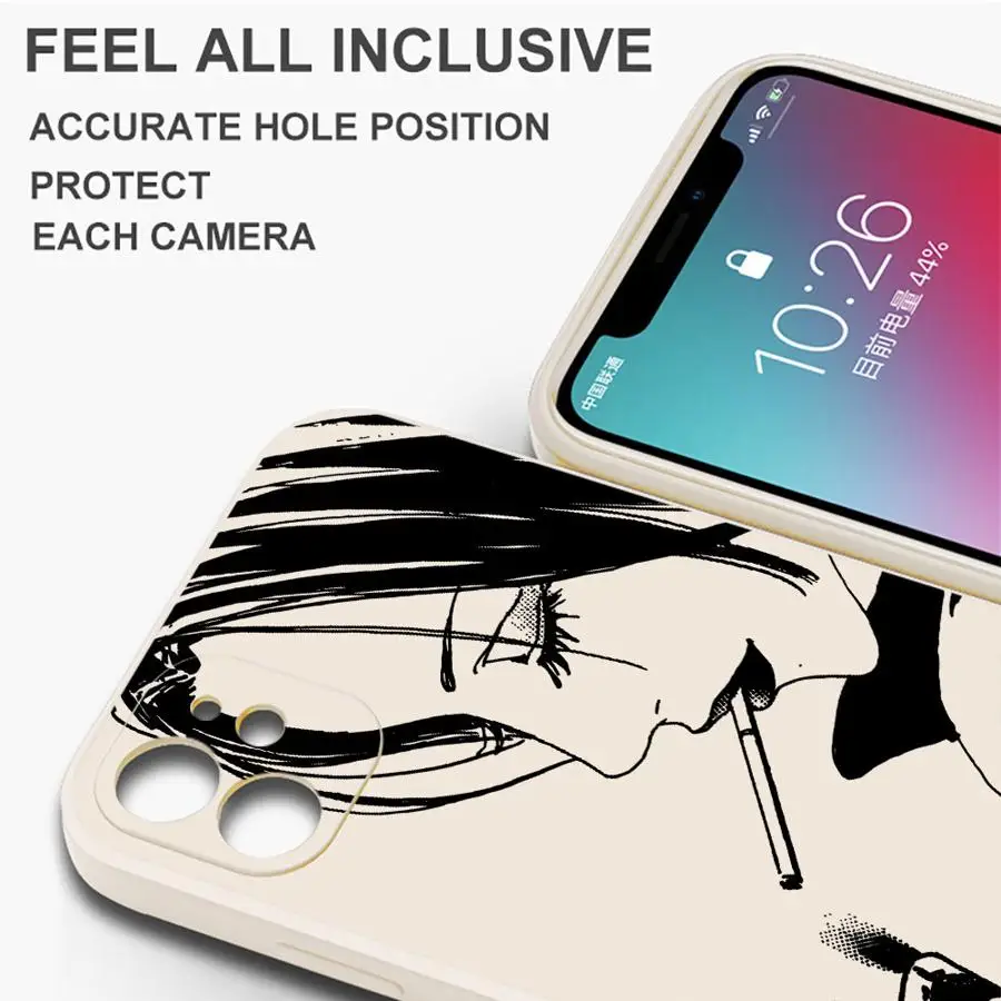 Anime Nana Osaki Line Soft Cover Case for iPhone 16 14 15 Plus XS 17 Air XR 11 12 13 Pro Max 7 8 16e