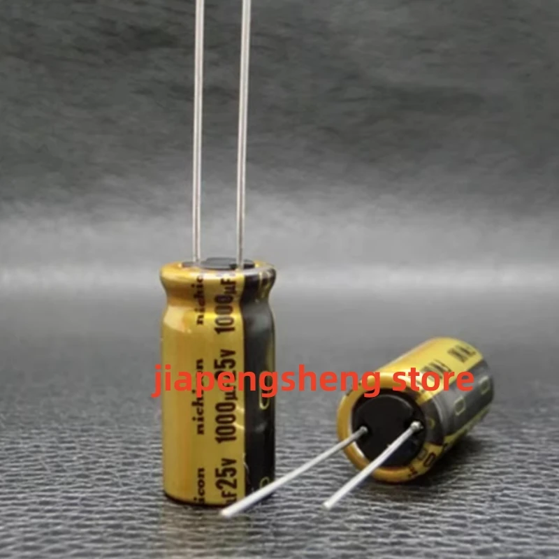 (10PCS) New original authentic Japanese nichicon FW 1000uF25v audio electrolytic capacitor size 10*20mm