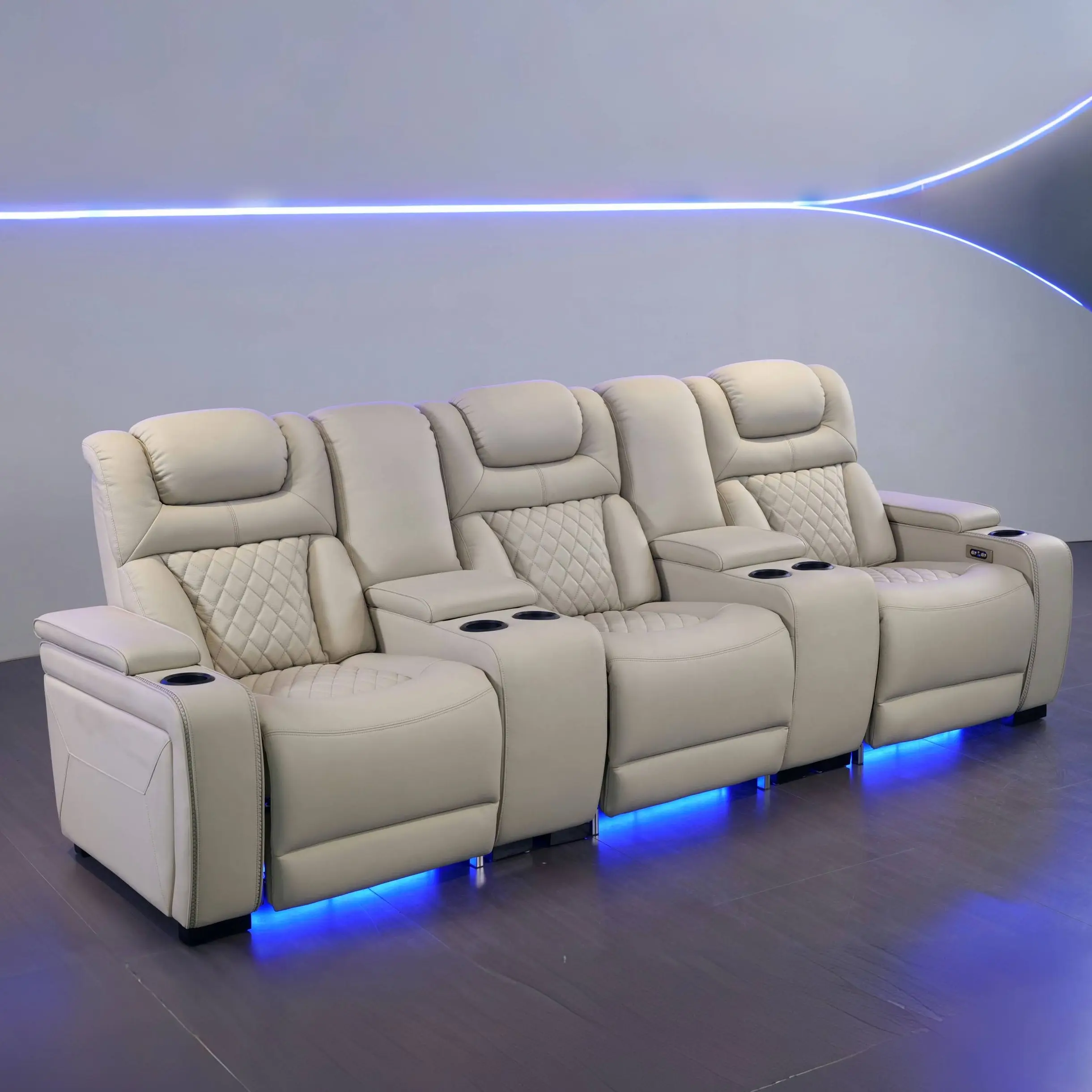 

#Modern Power Lift Recliner Chair For Adults Elderly Lay Flat Leather Massage Heating Extended Footrest Remote Control Wireless