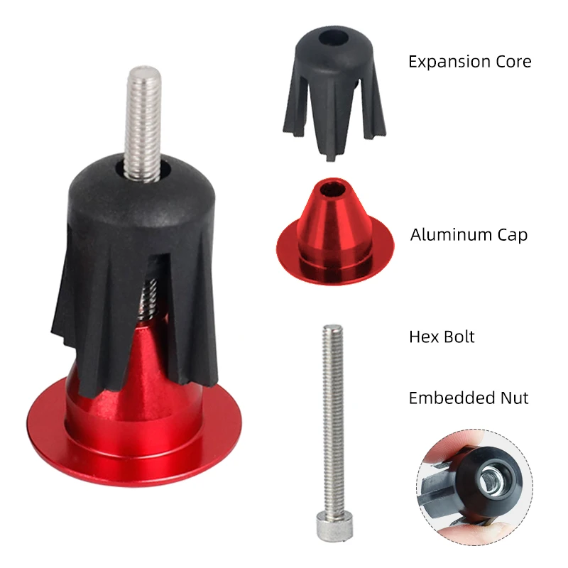 Wholesale 1Pair CNC Bicycle Handlebar End Plugs, Handle Grip Stopper Inserts, Bike Cycle Parts Fits 17‑23mm Diameter