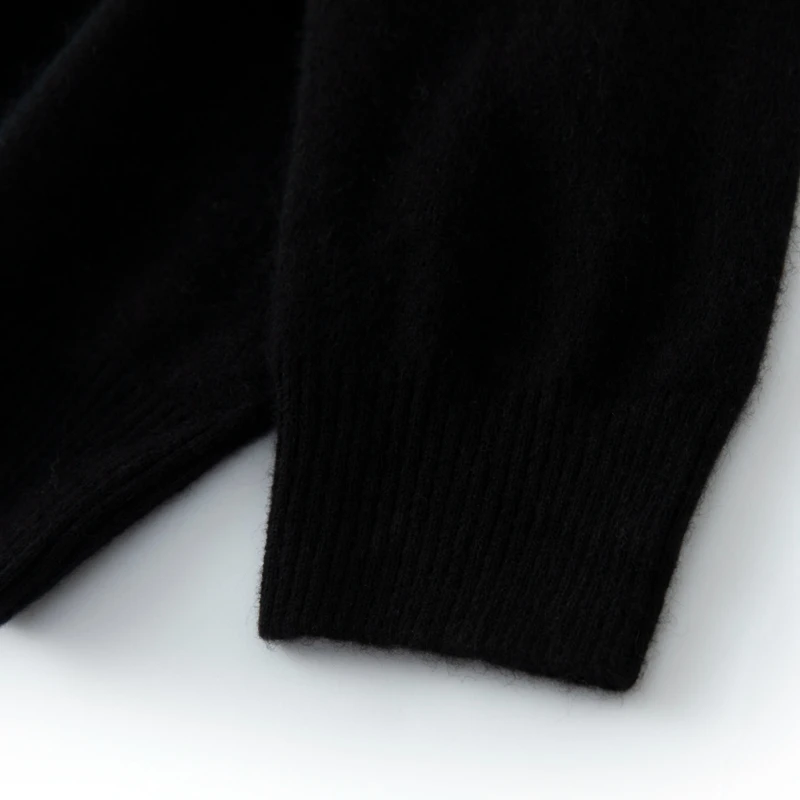 CHICUU Men's 100% Cashmere Sweater Zipper Pullover Mock Neck Long Sleeve Basic Cashmere Knitwear Autumn Winter Clothing Tops
