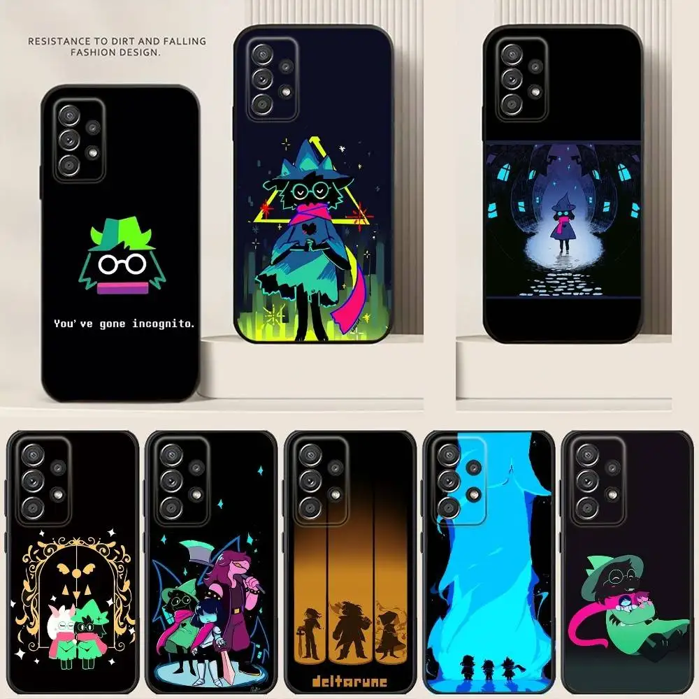 

D-Deltarune Ralsei Phone Case For Samsung S24,21,22,23,30,Ultra,20,Plus,Note,10,9,5G Black soft silicone case
