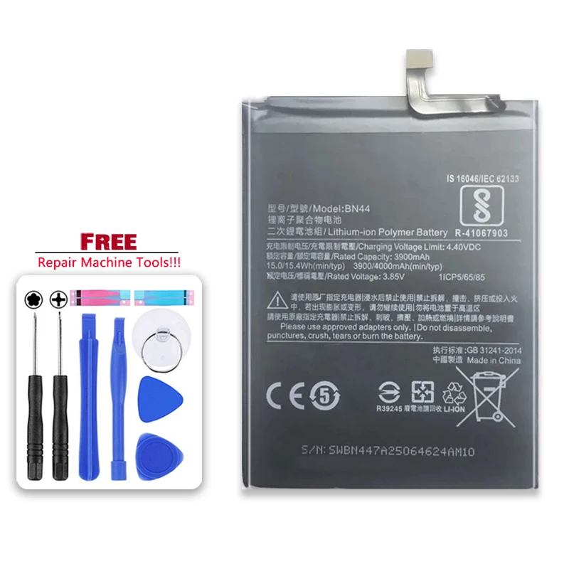 Battery BN44 For Xiaomi Redmi 5 Plus 5Plus Real Capacity 4000Mah