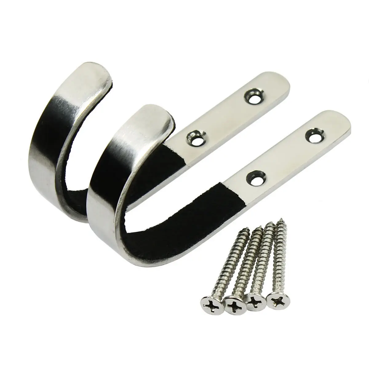 Gun Wall Mount Storage Rack J-Hook Hangers Set Anti-Scratch Stainless Steel Rack Holder