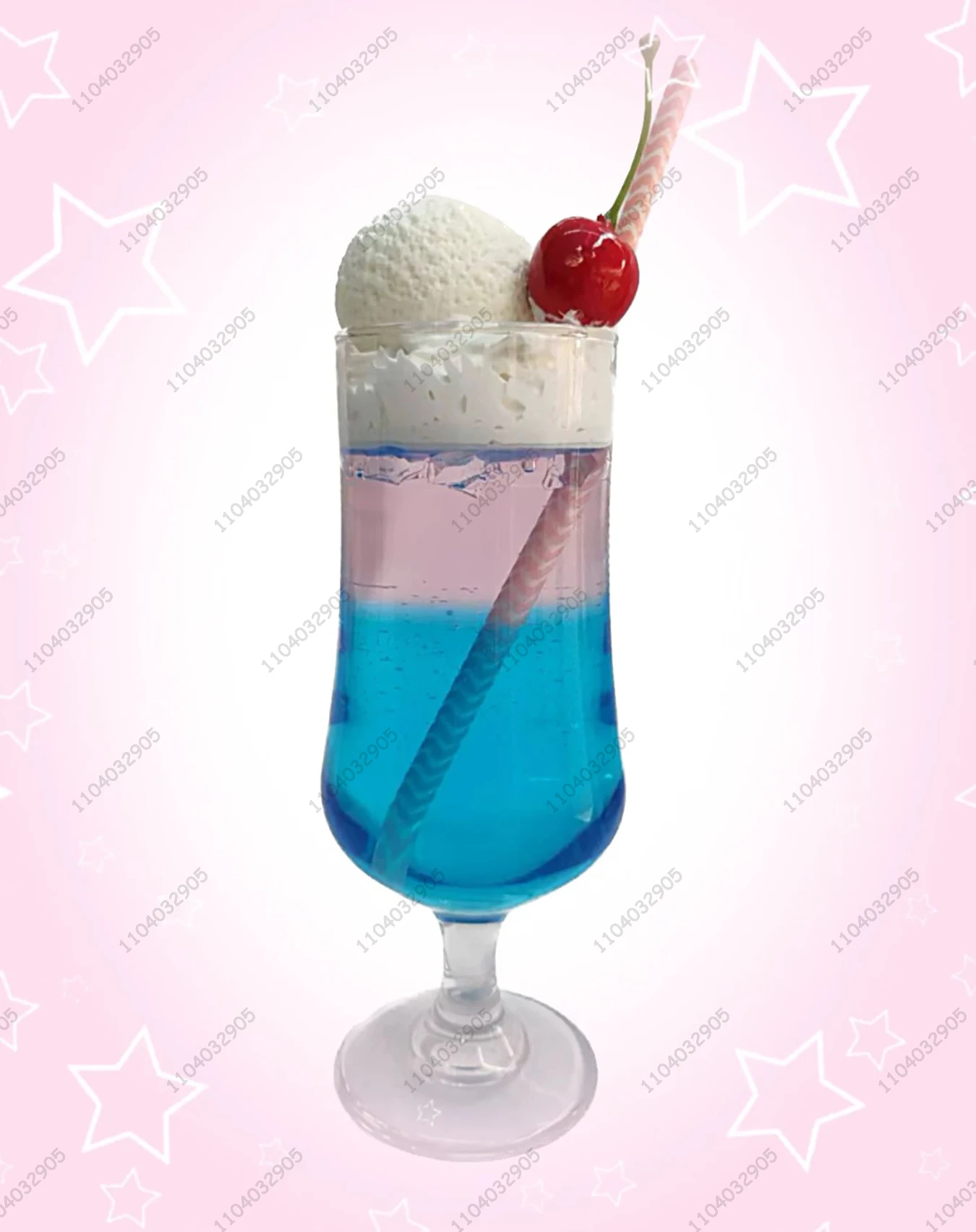 블루 소다 음료 컵 공예 소다 아이스크림 토핑 유리 컵 크리 에이 티브 선물 수공예품 책상 장식품 소녀 방 장식 선물