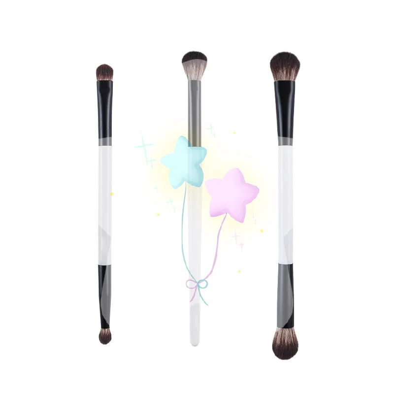 1/3 unidades de pincel de maquiagem para base, pó, blush e contorno, com duas pontas.