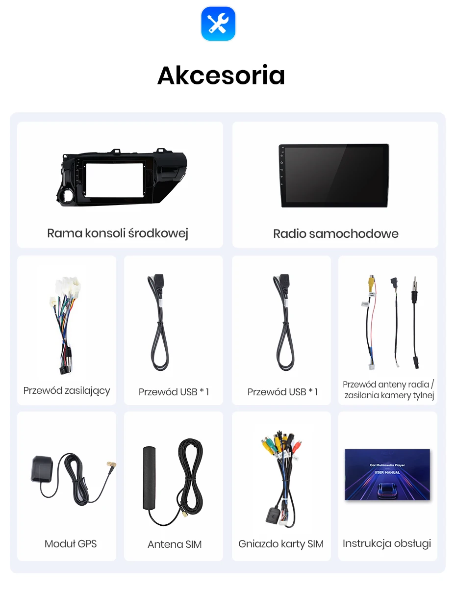 Junsun Wireless CarPlay Android Auto Autoradio für Toyota Hilux Pickup AN120 2015-2020 Intelligente Systeme DSP SWC RDS GPS FM BT – Detail 27