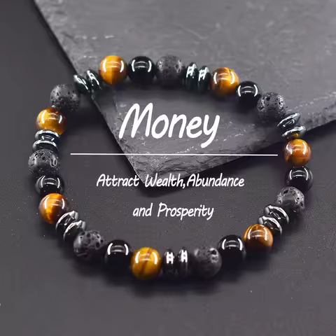 Attract Wealth Abundance and Prosperity Natural Yellow Tiger Eye Stone Beads Bracelet Men Women Bring Money for You Real Jewlery